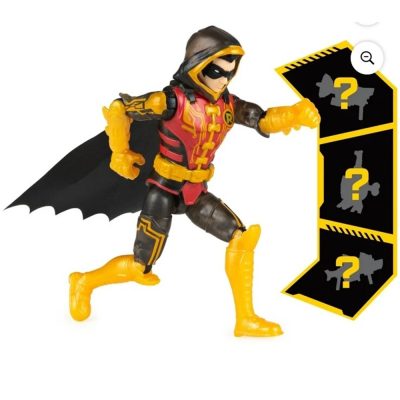 Boneco Robin Bat-Tech (Encapuzado) – 10Cm Com 3 Acessórios Surpresa (Sunny/Spin Master)