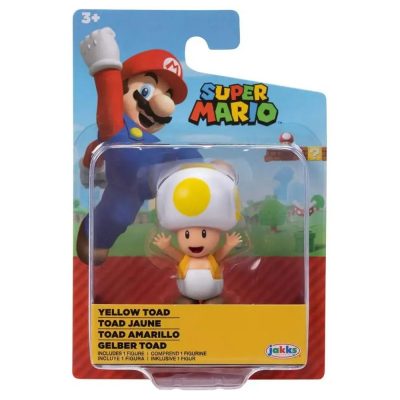 Boneco Toad Amarelo (Yellow Toad) – 6Cm Articulado (Super Mario / Jakks Pacific)