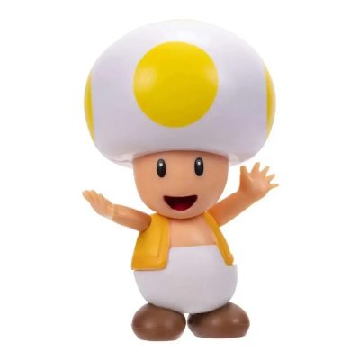 Boneco Toad Amarelo (Yellow Toad) – 6Cm Articulado (Super Mario / Jakks Pacific)
