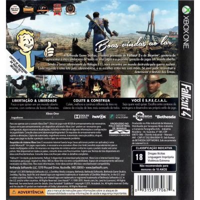 Fallout 4 - Xbox One (Usado) (Mancha,Bolha) (Sem Manual)