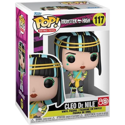 Funko Pop Monster High – Cleo De Nile #117 | Retro Toys – Edição Comemorativa Mattel 80 Anos