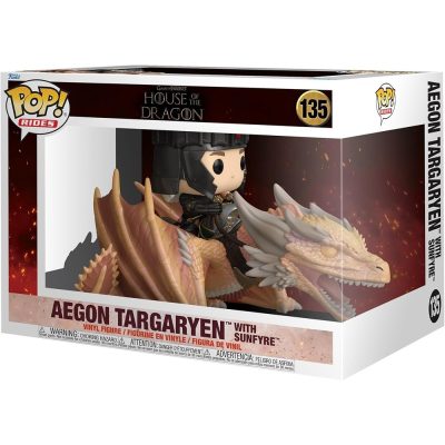 Funko Pop! Rides Deluxe Aegon Targaryen With Sunfyre (#135) - A Casa Dos Dragões