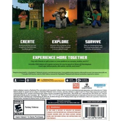 Minecraft - Ps5 (Codigo Usado) (Seminovo)