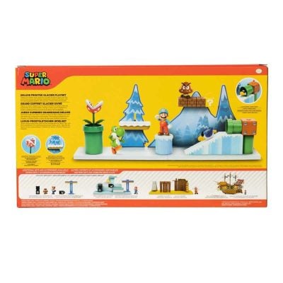 Playset Deluxe Super Mario: Geleira (Frosted Glacier) Com Ice Mario – Mecanismos Interativos (Sunny/Jakks)