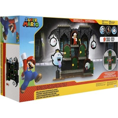 Playset Deluxe Super Mario: Mansão Do Boo (Boo Mansion) Com Fire Mario (Sunny/Jakks)