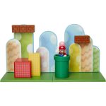Playset Super Mario: Planície Das Bolotas (Acorn Plains) Com Mario E Cano (Sunny/Jakks)