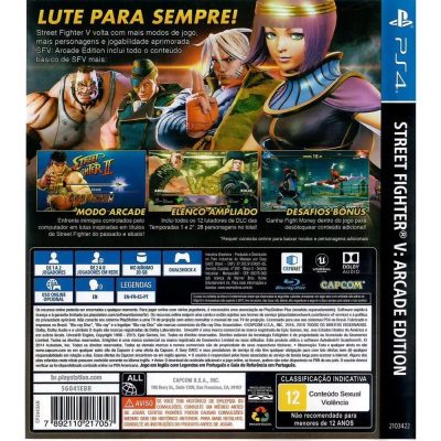 Street Fighter V Arcade Edition - Ps4 (Sem Codigo) (Usado)