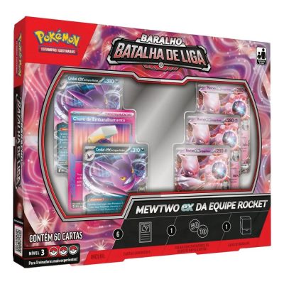 Trading Card Game Pokemon - Box Colecao Mewtwo Ex Da Equipe Rocket (60 Cartas) (Novo)