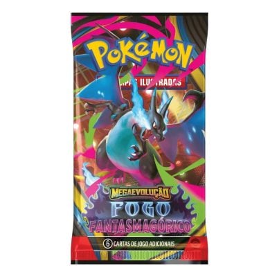 Trading Card Game Pokemon - Pokémon Booster Fogo Fantasmagórico (6 Cartas) (01 Booster) (Novo)