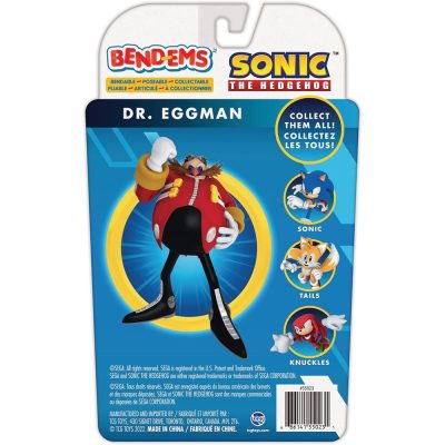Boneco Dr. Eggman – Sonic The Hedgehog | Bend-Ems