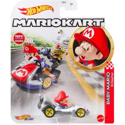 Carrinho Hot Wheels Mario Kart - Baby Mario (B-Dasher)