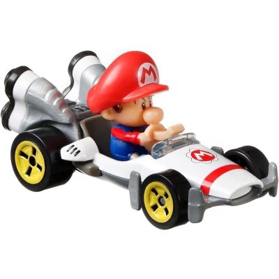Carrinho Hot Wheels Mario Kart - Baby Mario (B-Dasher)