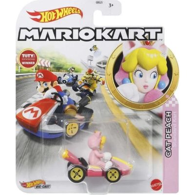 Carrinho Hot Wheels Mario Kart - Princesa Peach Gata (Cat)