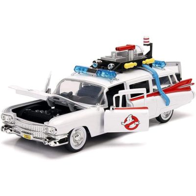 Carrinho Miniatura Ghostbusters Ecto-1 - Jada Hollywood Rides Escala 1/24