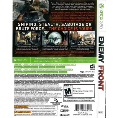 Enemy Front - Xbox 360 (Seminovo)