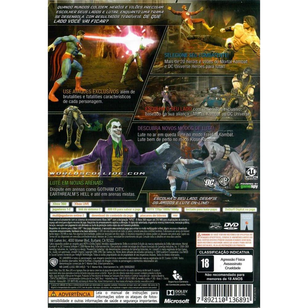 Mortal Kombat Vs Dc Universe - Xbox 360 (Platinum Hits) (Seminovo)