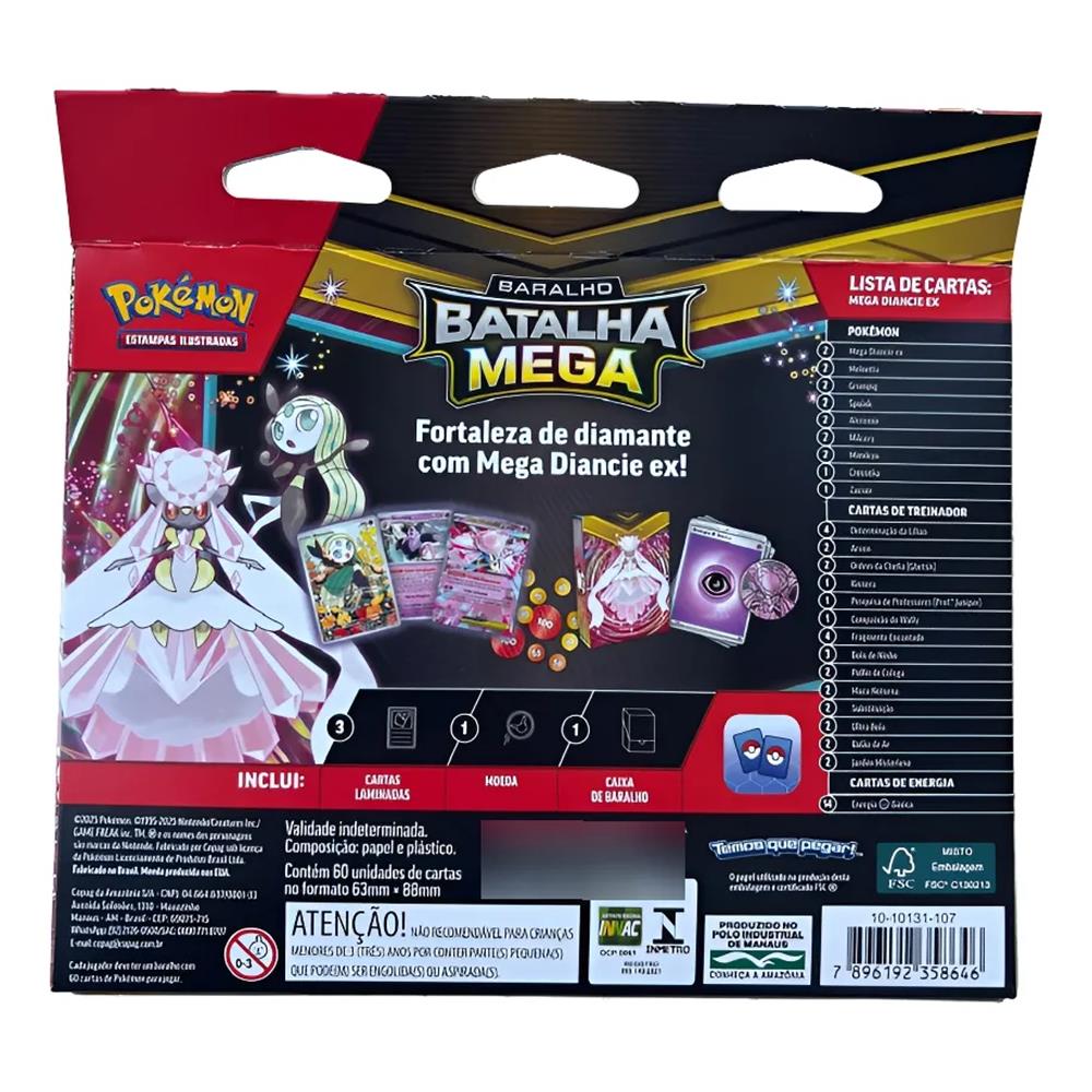 Trading Card Game Pokemon - Baralho Batalha Mega Diancie Ex (60 Cartas) (Novo)
