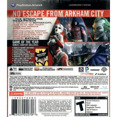 Batman Arkham City Game Of The Year Edition - Ps3 (Usado)