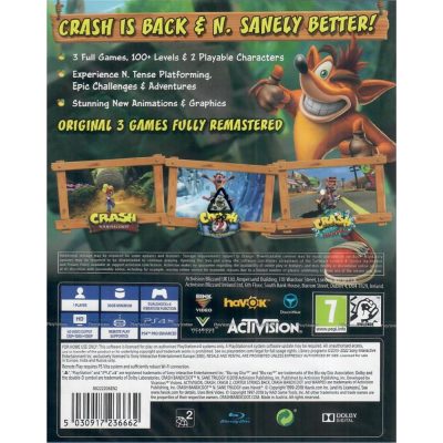 Crash Bandicoot N Sane Trilogy - Ps4 (Novo) (Europeu)