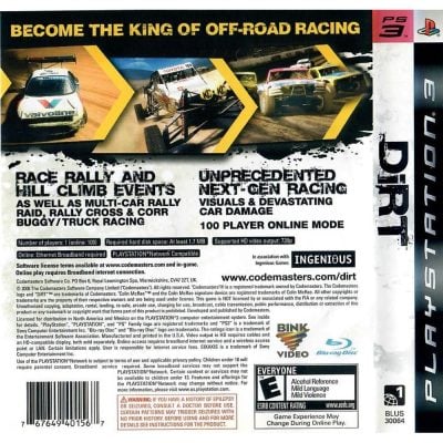 Dirt - Ps3 (Usado)