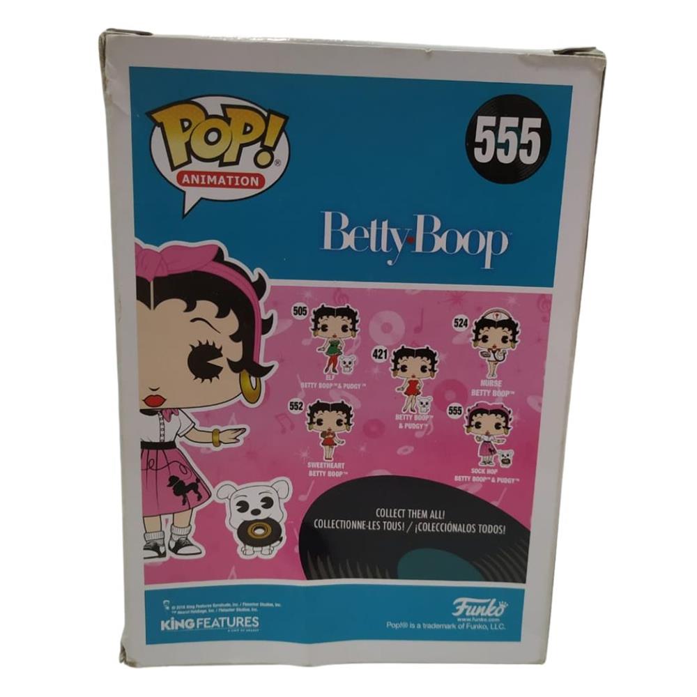 Funko Pop Animation - Betty Boop Sock Hop Betty Boop 555 (Loose) (Sem Cachorro E Marcas No Rosto)