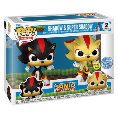 Funko Pop! Games: Sonic - Shadow & Super Shadow (Glow In The Dark) 2-Pack
