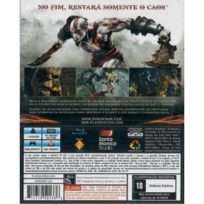 God Of War 3 Remasterizado - Ps4 (Usado) (Trava Do Disco)