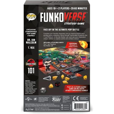 Jogo De Tabuleiro Funko Funkoverse: Jurassic Park 101 (Expandalone) - Dr. Ian Malcolm & T-Rex