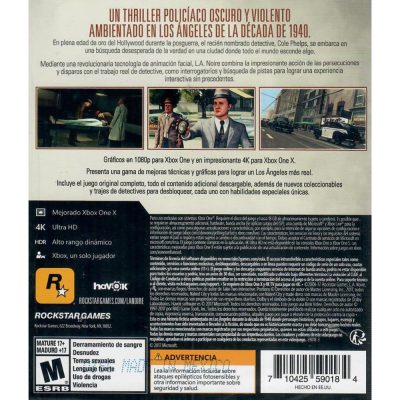 L.A. Noire - Xbox One (Novo)