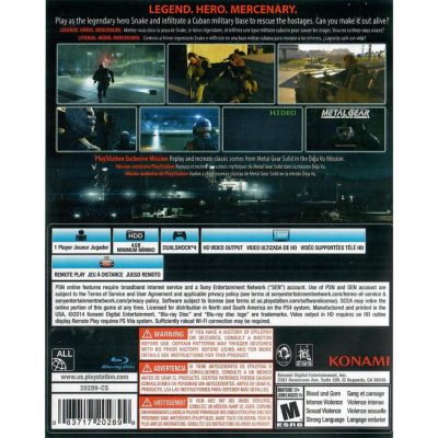 Metal Gear Solid V Ground Zeroes - Ps4 (Seminovo)