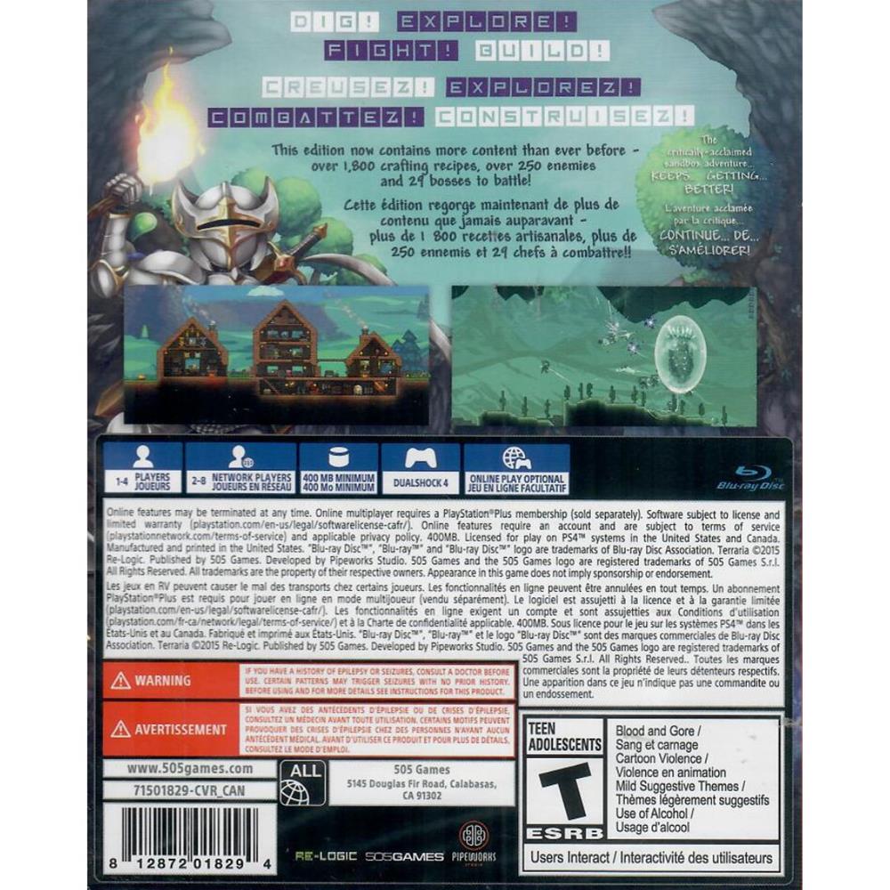 Terraria - Ps4 (Greatest Hits) (Novo)