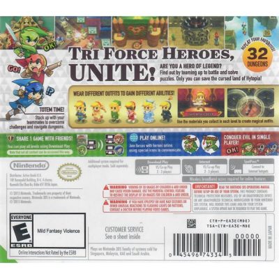The Legend Of Zelda Tri Force Heroes - Nintendo 3Ds (Novo)