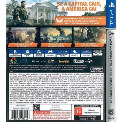Tom Clancys The Division 2 - Ps4 (Usado)