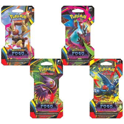 Trading Card Game Pokemon - Blister Fogo Fantasmagórico (6 Cartas) (01 Blister Sortido) (Novo)