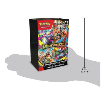 Trading Card Game Pokemon - Pokémon Mini Display Booster Megaevolução (108 Cartas) (18 Boosters) (Novo)