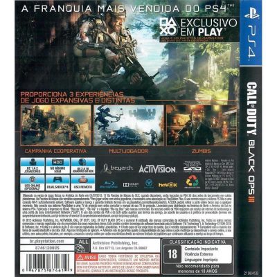 Call Of Duty Black Ops 3 - Ps4 (Usado)