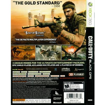 Call Of Duty Black Ops - Xbox 360 (Seminovo)