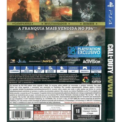 Call Of Duty Wwii - Ps4 (Usado) (Trava De Disco)