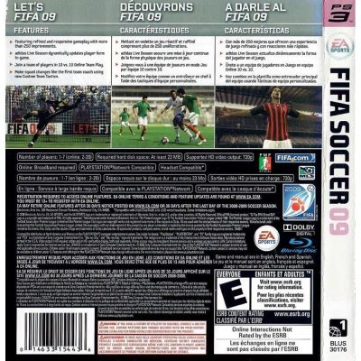Fifa Soccer 09 - Ps3 (Usado)