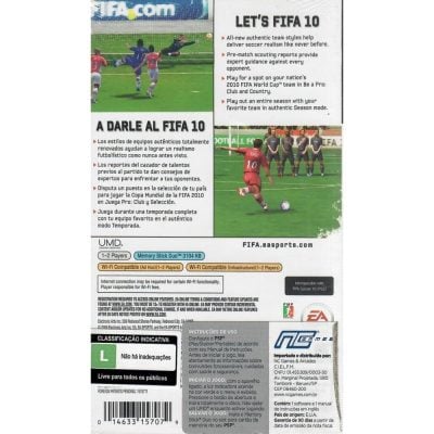Fifa Soccer 10 - Psp (Novo)