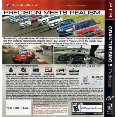 Gran Turismo 5 Prologue - Ps3 (Greatest Hits) (Usado) (Capa Quebrada)