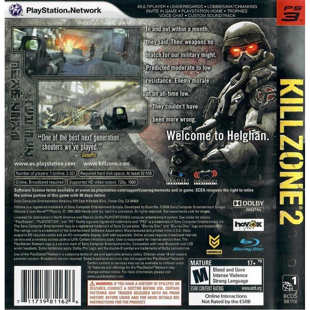 Killzone 2 - Ps3 (Seminovo)