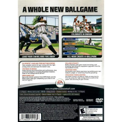 Mvp 06 Ncaa Baseball - Ps2 (Usado) (Manual Com Detalhe)