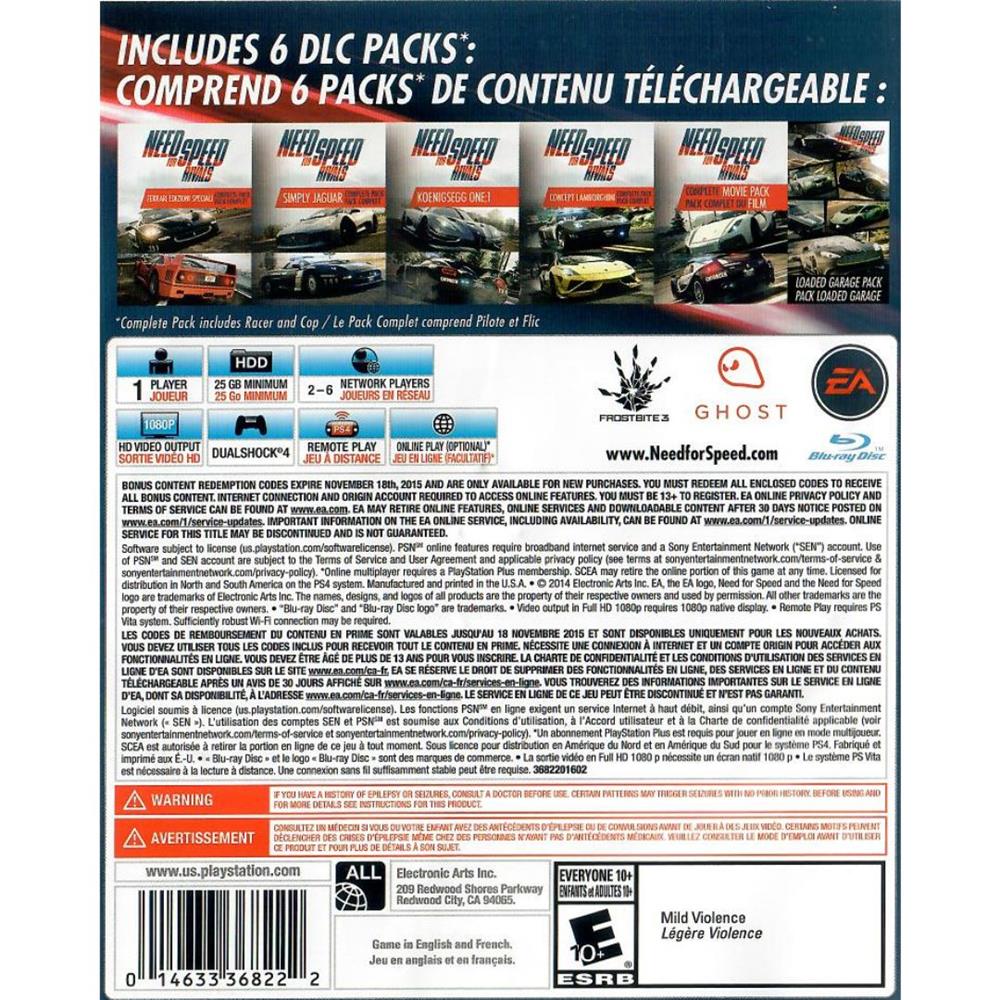 Need For Speed Rivals Complete Edition - Ps4 (Codigo Usado) (Seminovo)