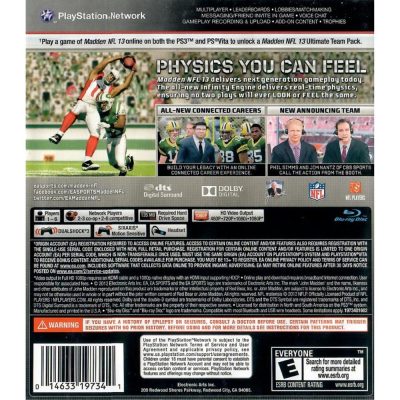 Nfl Madden 13 - Ps3 (Usado) (Sem Manual)