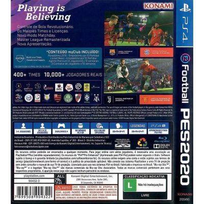 Pes 2020 Football - Ps4 (Usado)