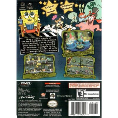Spongebob Squarepants Lights Camera Pants! - Game Cube (Usado) (Capa Com Detalhe)