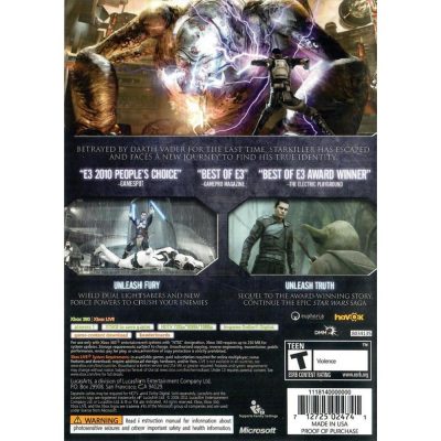 Star Wars The Force Unleashed 2 Platinum Hits - Xbox 360 (Seminovo)