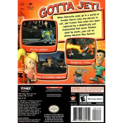 The Adventures Of Jimmy Neutron Boy Genius Jet Fusion - Game Cube (Usado) (Manual Com Detalhe)