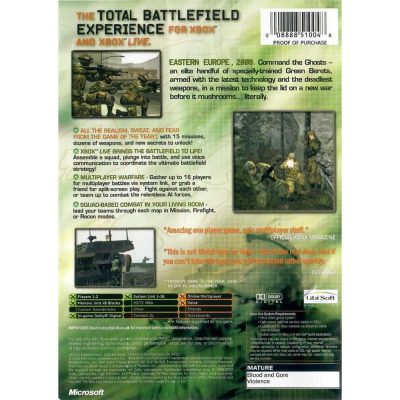 Tom Clancy's Ghost Recon - Xbox Classico (Usado) (Manual Com Detalhe)